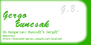 gergo buncsak business card